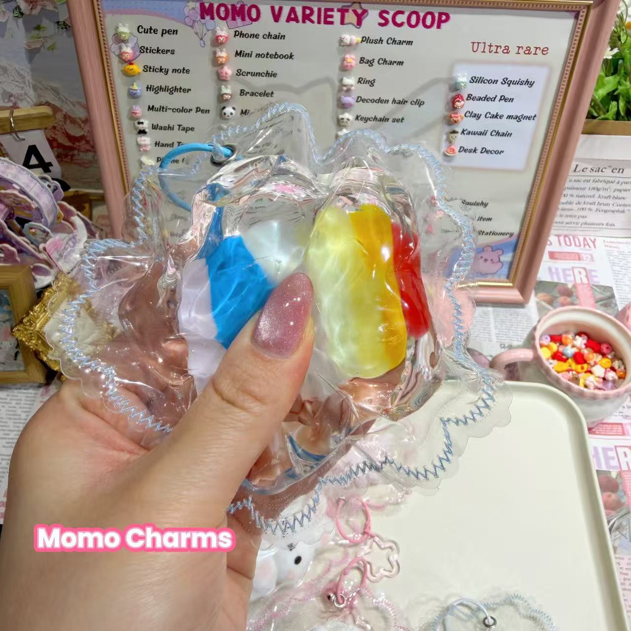 Clear Star Rainbow Silicone Squishy