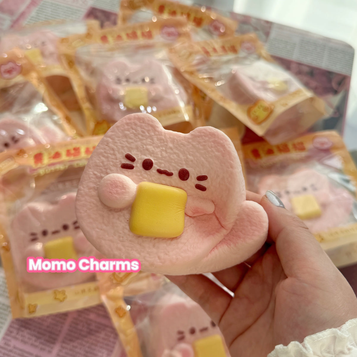 Pink Cat Cake with Butter Slow-rise Squishy