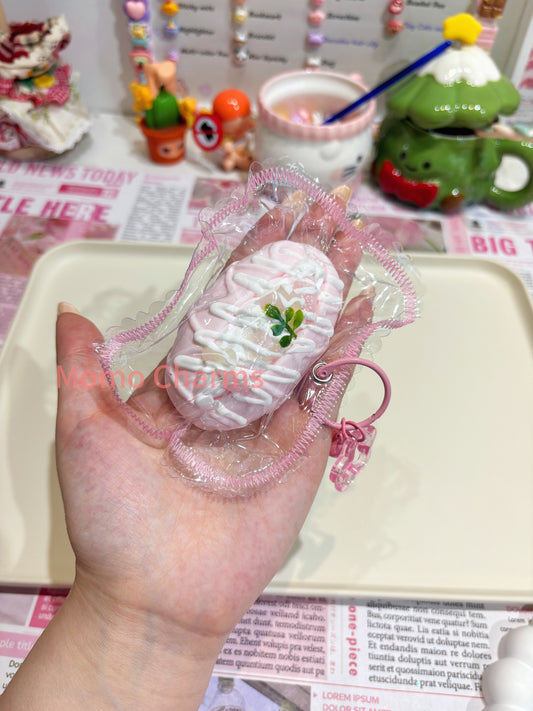 Peach Cream Bread Silicone Taba Squishy Toy