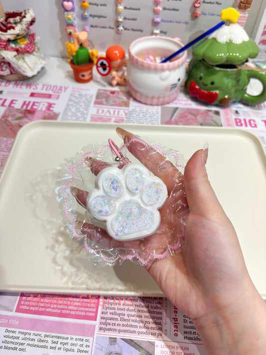 Glitter Paw Silicone Taba Squishy Toy