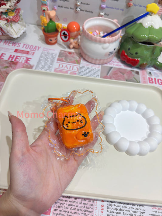 Kitten Toast Silicone Taba Squishy Toy