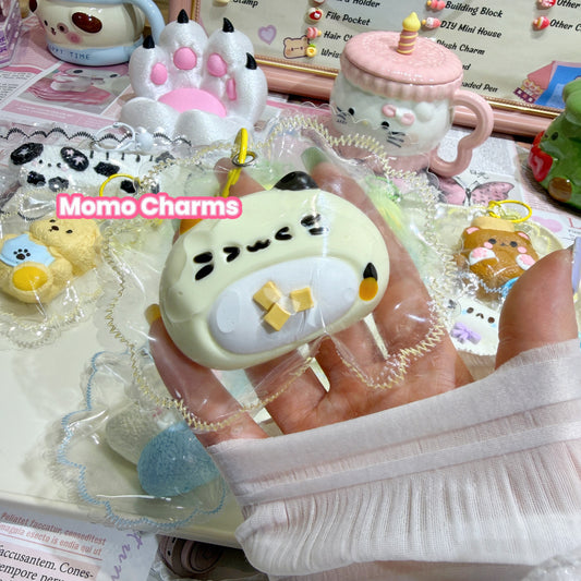 Cheese Puff Cat Silicone Taba Squishy Toy