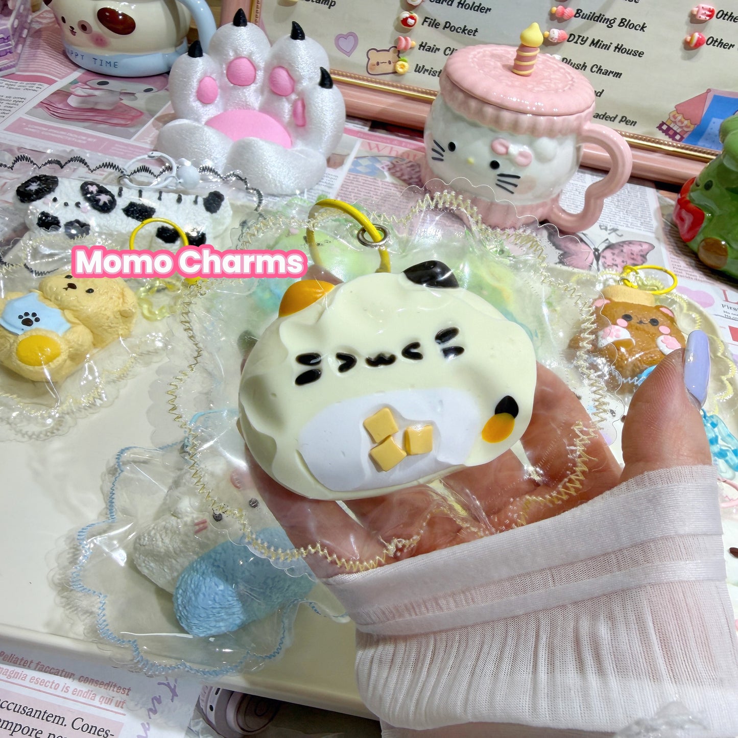Cheese Puff Cat Silicone Taba Squishy Toy