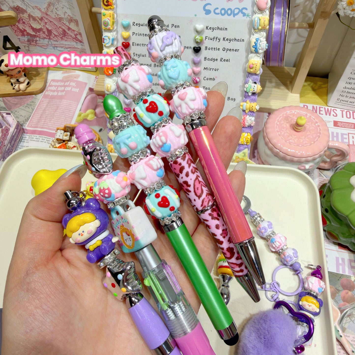 Momo DIY Beaded Scoops (DIY Materials, Not Finished Products)