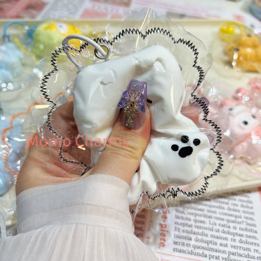 Cute White Poppy Taba Squishy Toy