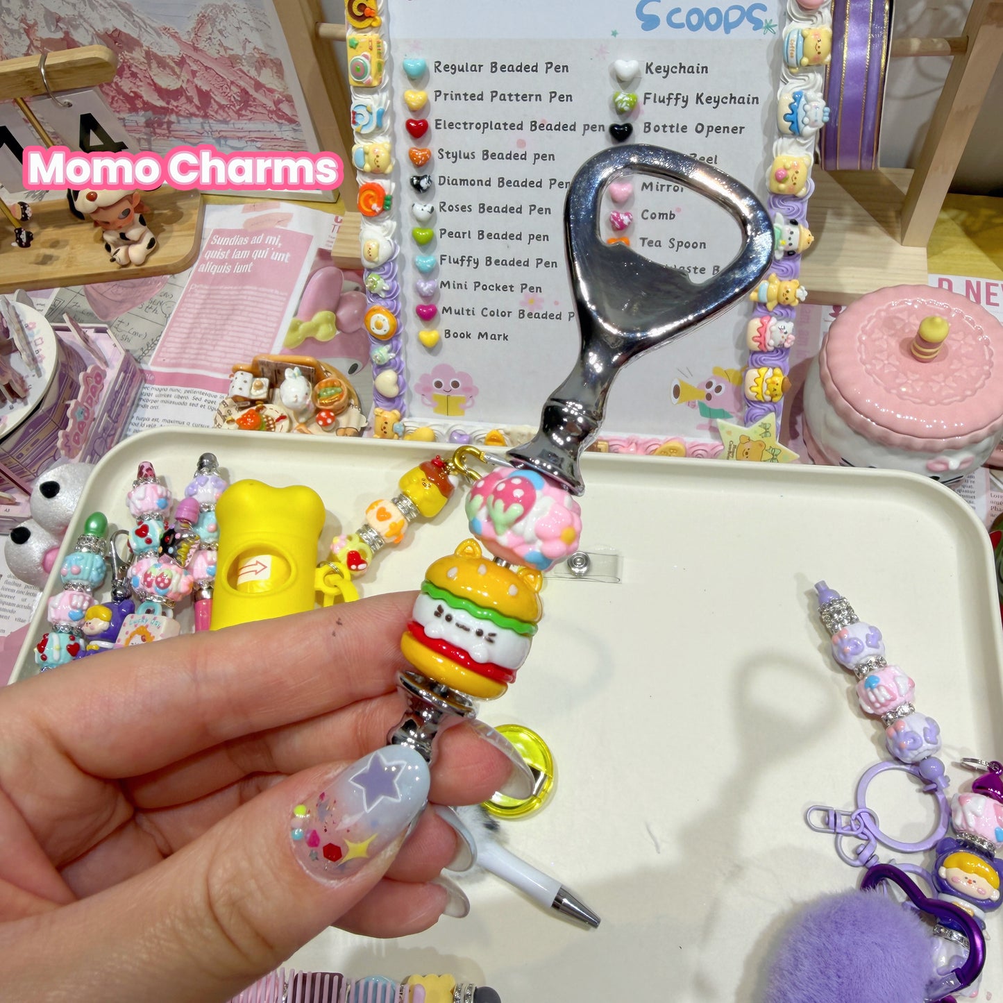 Momo DIY Beaded Scoops (DIY Materials, Not Finished Products)