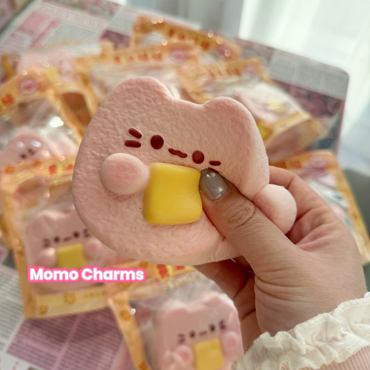Pink Cat Cake with Butter Slow-rise Squishy