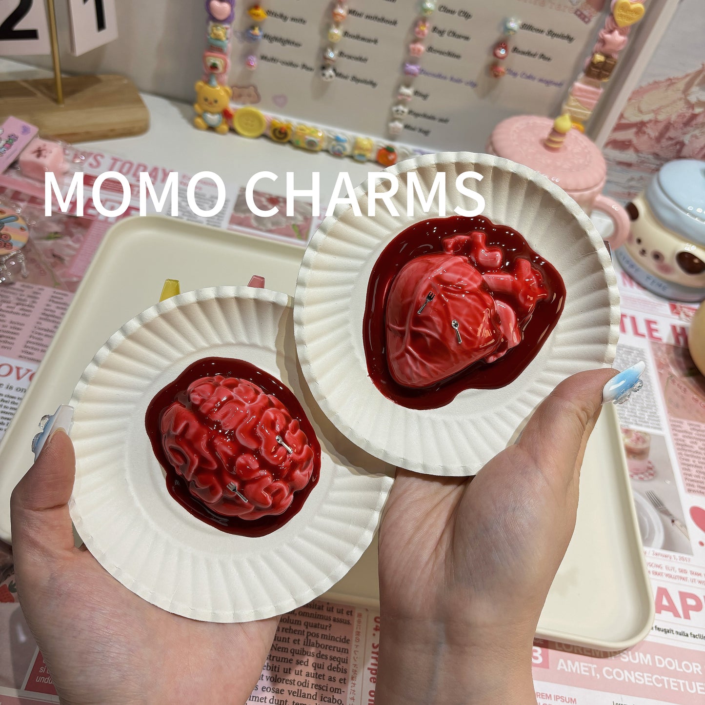 🎃 Halloween Special Silicone Squishy Toys – Brain & Heart Theme! 🧠❤️