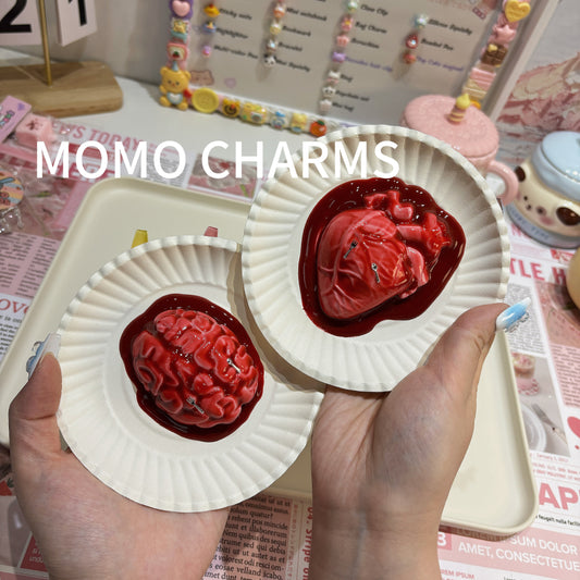 🎃 Halloween Special Silicone Squishy Toys – Brain & Heart Theme! 🧠❤️