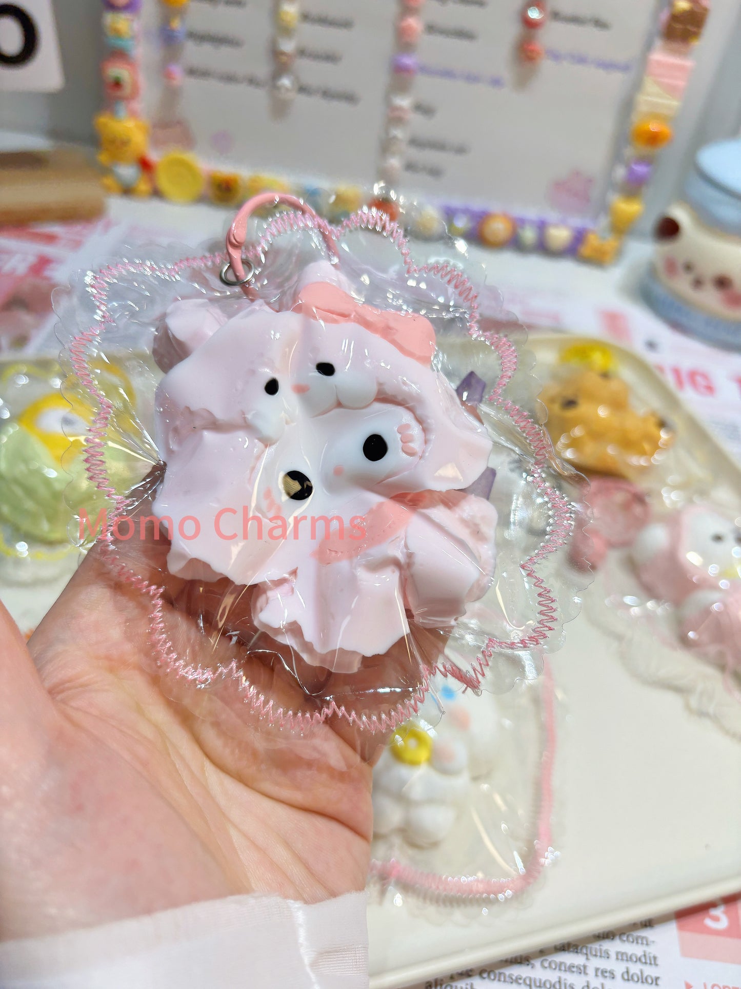 Pink & Blue Pajama Bunny Taba Squishy Toy