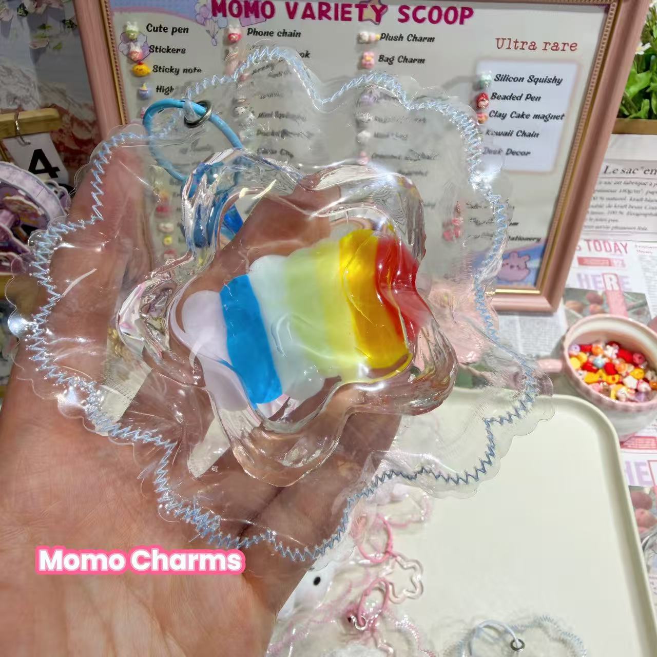 Clear Star Rainbow Silicone Squishy