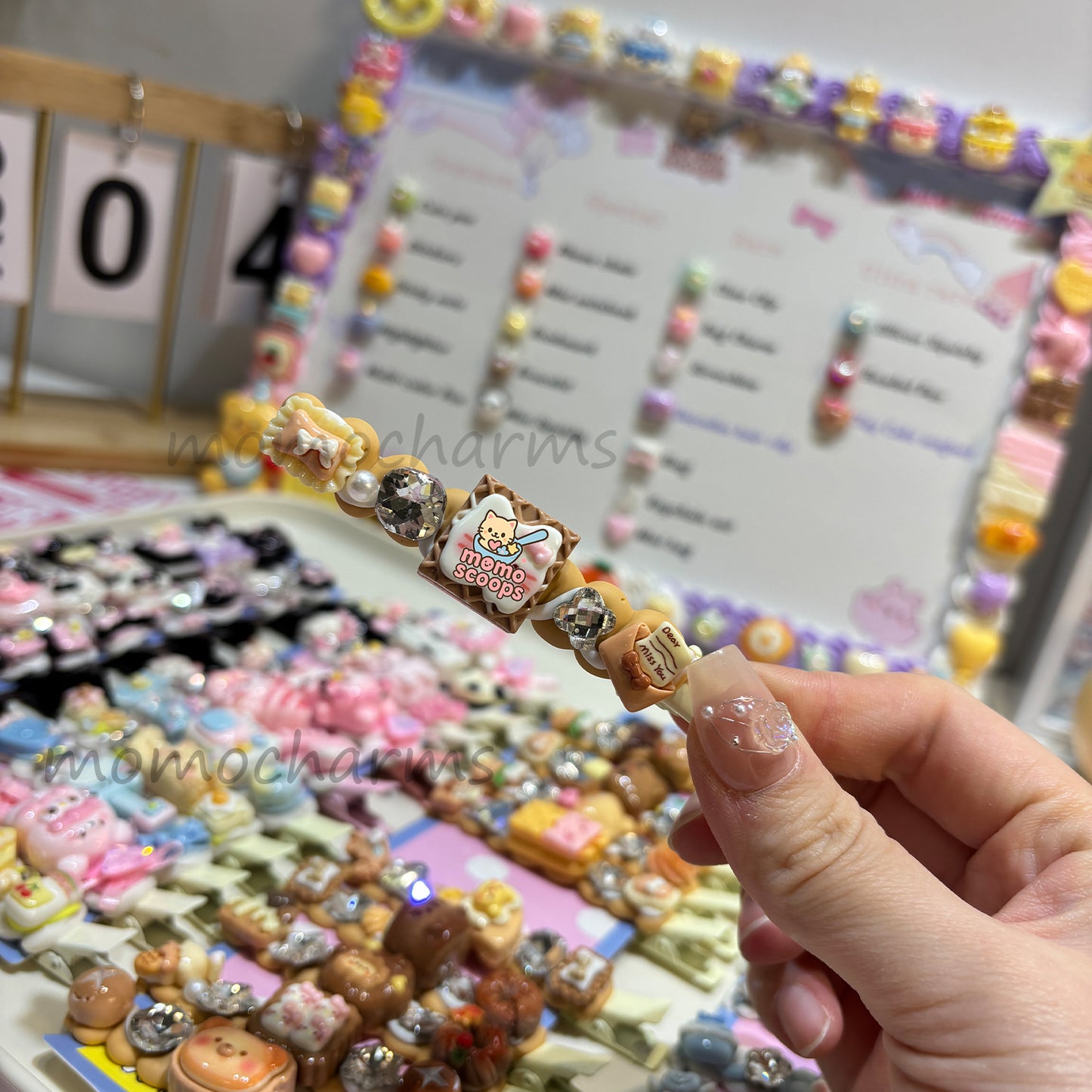 Handmade Decoden Cream Hair Clips