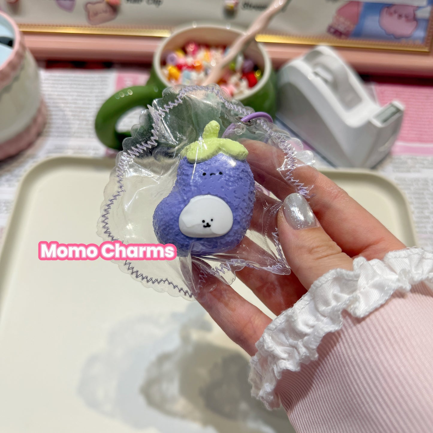 Small Cute Eggplant Silicone Squishy-Soft Bag