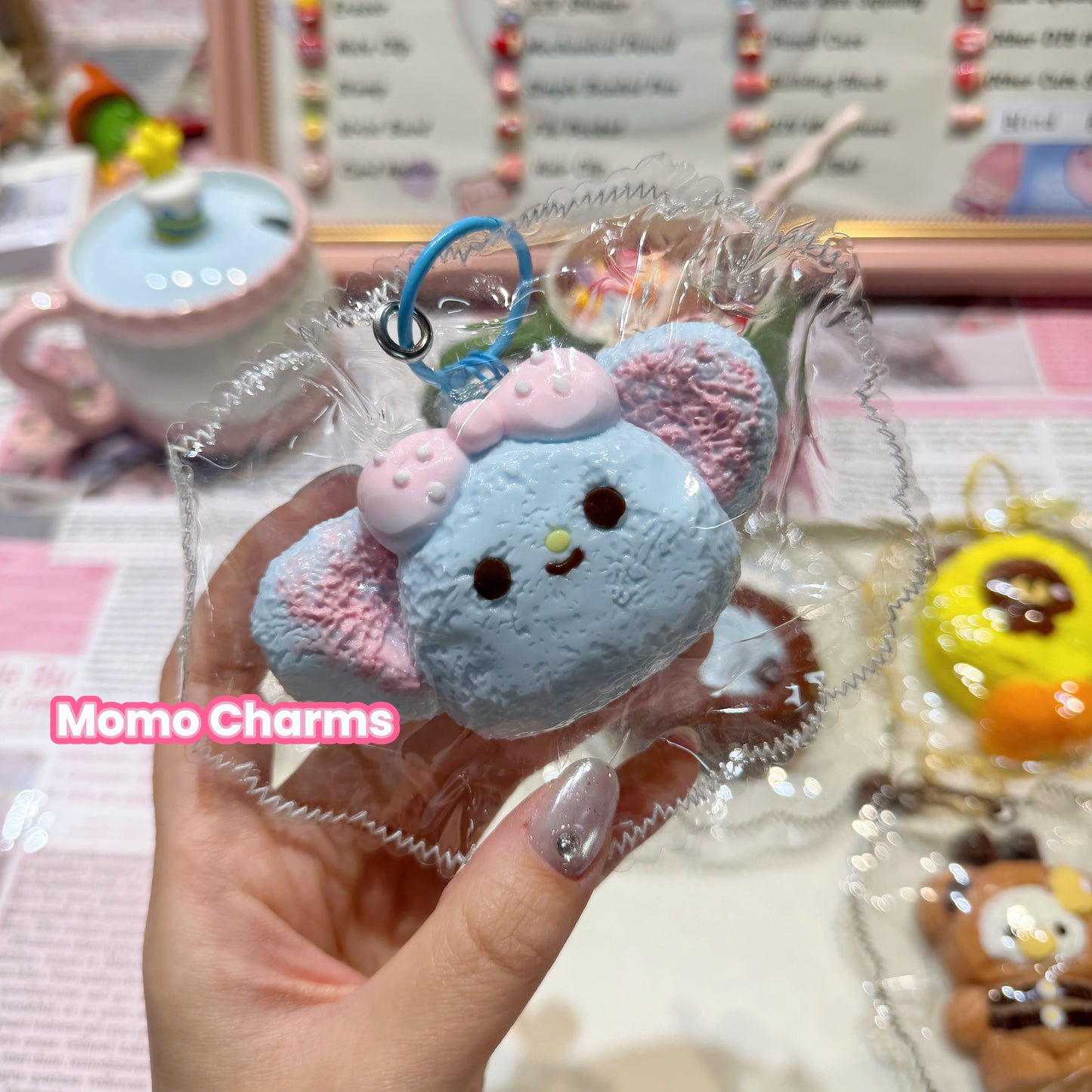 Elephant with Bow Silicone Squishy Toy