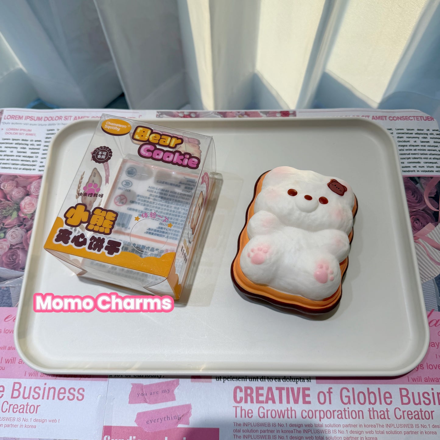 White Bear Cookie Slow-rise Squishy